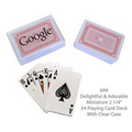 Compact Miniature Playing Card Deck - Red